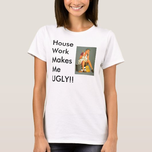 Huiswerk maakt je UGLY!! T-shirt (Voorkant)