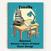 Huiswerk: Omdat 7 uur school niet genoeg was Notitieboek (Voorkant)