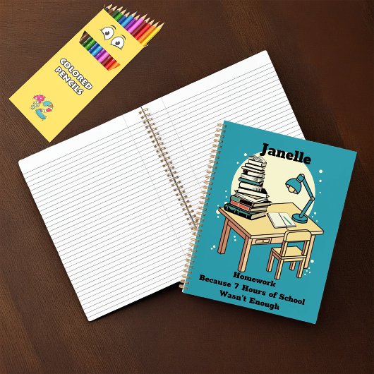 Huiswerk: Omdat 7 uur school niet genoeg was Notitieboek