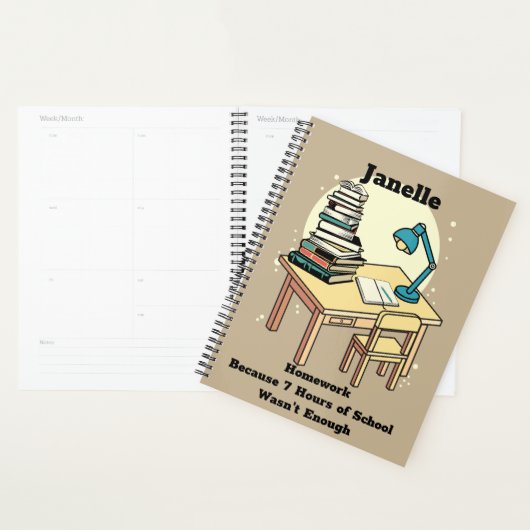 Huiswerk: Omdat 7 uur school niet genoeg was Planner (Display)