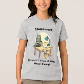 Huiswerk: Omdat 7 uur school niet genoeg was Tri-Blend Shirt (Voorkant)