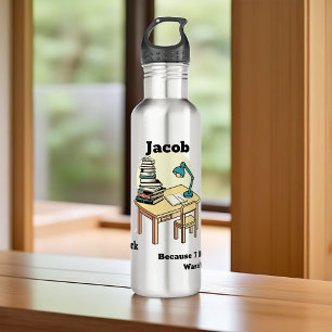 Huiswerk: Omdat 7 uur school niet genoeg was Waterfles