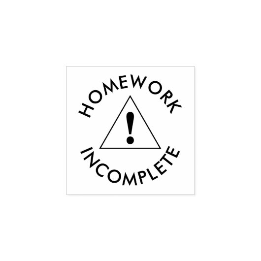 Huiswerk Onvolledige leraren Rubberstempel (Afrduk)
