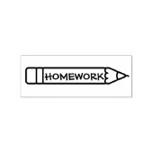 Huiswerk Pencil School Teacher Rubberstempel (Afrduk)