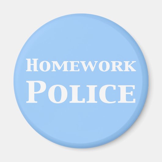 Huiswerk Politie Cadeaus Magneet (Voorkant)