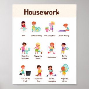 Huiswerk School Onderwijs Leren Poster