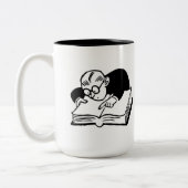 Huiswerk versus breien tweekleurige koffiemok (Links)