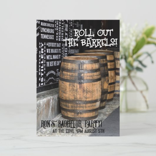 HUISWHISKEY BACHELORPARTY UITNODIGINGEN (Staand voorkant)