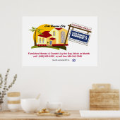 Huiswoningen in het meer van Havasu Poster (Keuken)