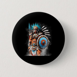Huitzilopochtli Azteekse zon en oorlog god Tenocht Ronde Button 5,7 Cm