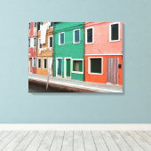 Huizen aan het water canvas afdruk (Insitu (Houten vloer))
