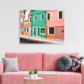 Huizen aan het water canvas afdruk (Insitu (Woonkamer))