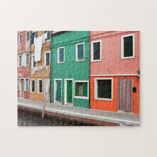 Huizen aan het water legpuzzel (Horizontaal)