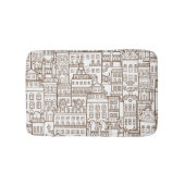  huizen: architectonisch naadloos patroon. badmat (Voorkant)