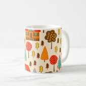 Huizen Bos  Naadloos Patroon Koffiemok (Voorkant rechts)
