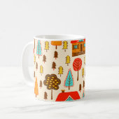 Huizen Bos  Naadloos Patroon Koffiemok (Voorkant links)