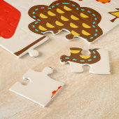 Huizen Bos  Naadloos Patroon Legpuzzel (Zijkant)