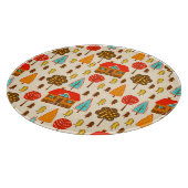 Huizen Bos  Naadloos Patroon Snijplank (Hoek)