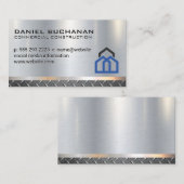 Huizen | Bouwmateriaal Metaal Staal Visitekaartje (Voorkant / Achterkant)