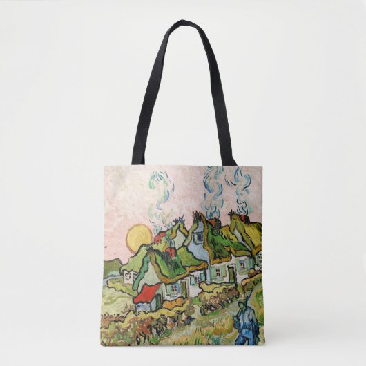 Huizen en figuur tote bag (Voorkant)