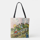 Huizen en figuur tote bag (Achterkant)