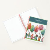 huizen en grillige bomen notitieboek (Binnen)