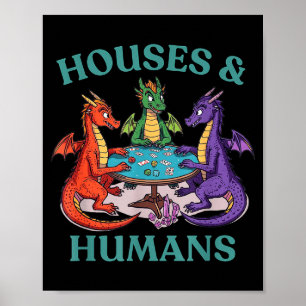 Huizen En Mensen Draak Tafelblad Rpg Fantasie Paro Poster