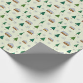 Huizen en sparren inpakpapier (Hoek)