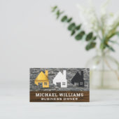 Huizen | Houtsteen Visitekaartje (Staand voorkant)