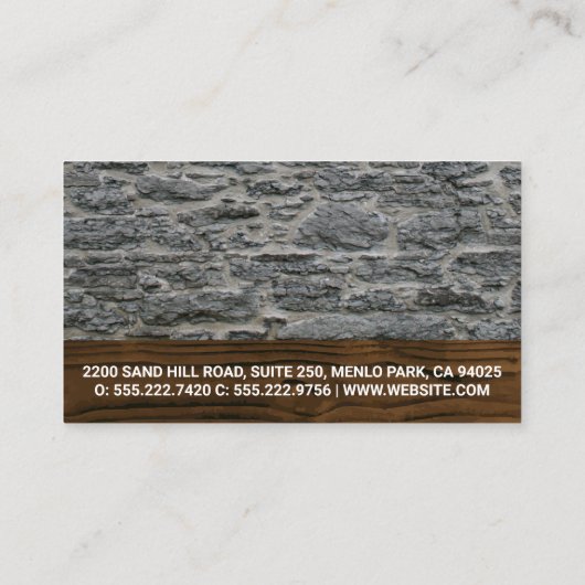 Huizen | Houtsteen Visitekaartje (Achterkant)