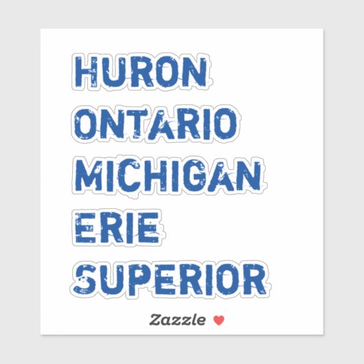 HUIZEN Huron Ontario Michigan Erie Superior Meren Sticker (Vel)