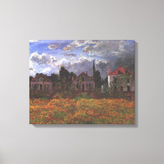 Huizen in Argenteuil - Claude Monet - 1873 Canvas Afdruk (Voorkant)