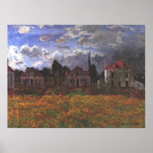 Huizen in Argenteuil - Claude Monet - 1873 Poster