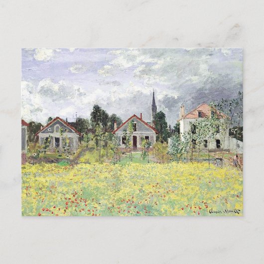 Huizen in Argenteuil Claude Monet Briefkaart (Voorkant)