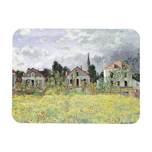 Huizen in Argenteuil Claude Monet Magneet (Horizontaal)