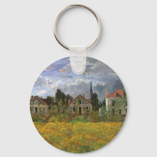 Huizen in Argenteuil door Claude Monet Sleutelhanger (Voorkant)