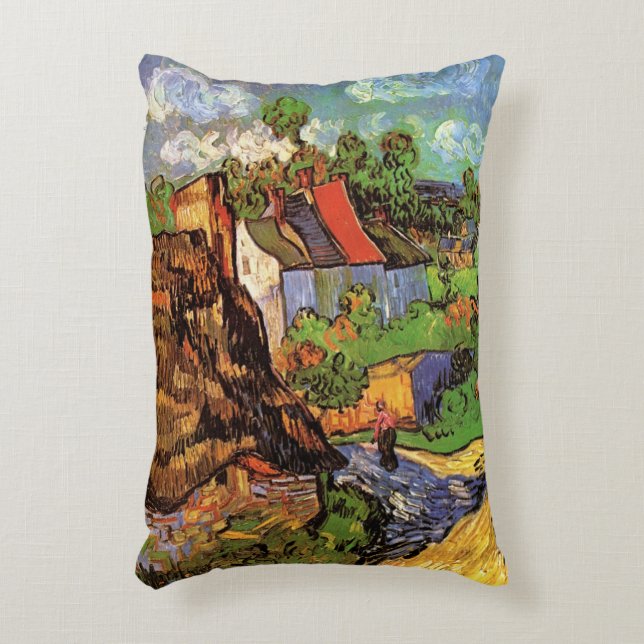 Huizen in Auvers van Vincent van Gogh Accent Kussen (Voorkant(Verticaal))