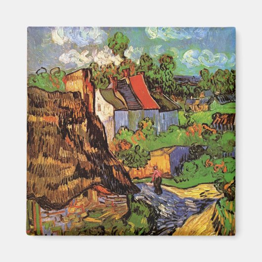 Huizen in Auvers van Vincent van Gogh Magneet (Voorkant)