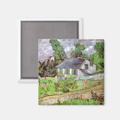 Huizen in Auvers van Vincent van Gogh Magneet (Voorkant / Achterkant)