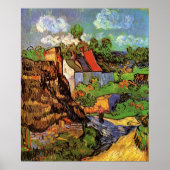 Huizen in Auvers van Vincent van Gogh Poster (Voorkant)