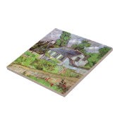 Huizen in Auvers van Vincent van Gogh Tegeltje (Zijkant)