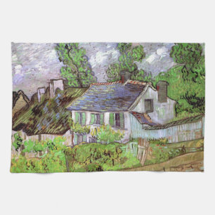 Huizen in Auvers van Vincent van Gogh Theedoek