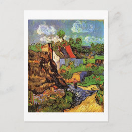 Huizen in Auvers, Vincent van Gogh. Dorp Briefkaart