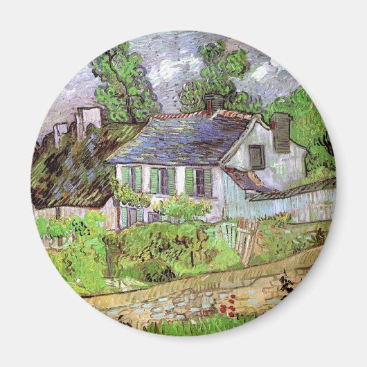 Huizen in Auvers,Vincent van Gogh. Magneet (Voorkant)