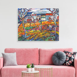 Huizen in Chatou | Maurice de Vlaminck | Canvas Afdruk