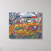 Huizen in Chatou | Maurice de Vlaminck | Canvas Afdruk (Voorkant)