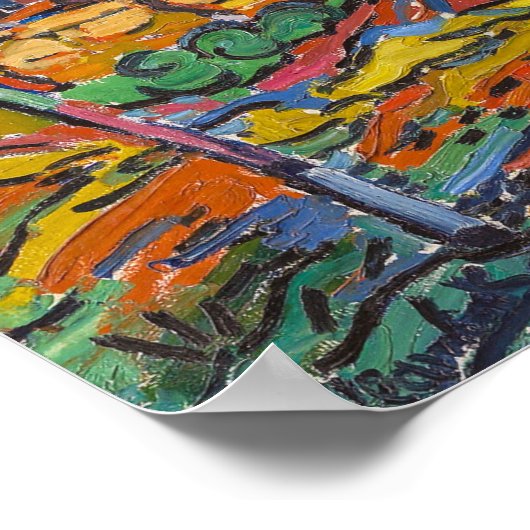 Huizen in Chatou | Maurice de Vlaminck | Poster (Hoek)