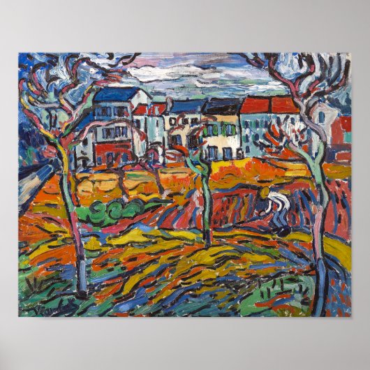 Huizen in Chatou | Maurice de Vlaminck | Poster (Voorkant)