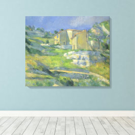 Huizen in de Provence van Paul Cezanne, Vintage Ar Canvas Afdruk