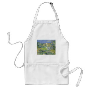 Huizen in de Provence van Paul Cezanne, Vintage Ar Standaard Schort